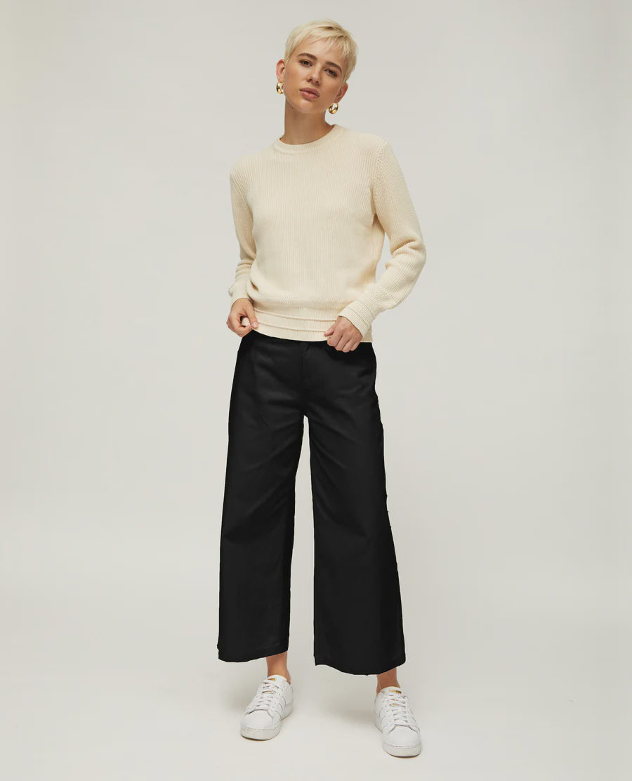 Claude Wide Leg Trouser - Black