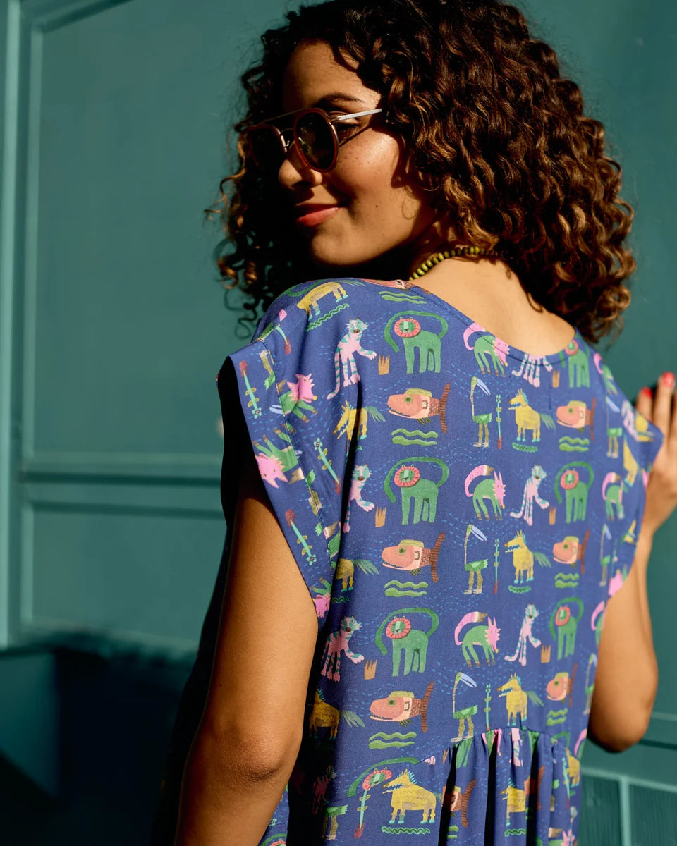 Hanky Dress - Royal Creatures