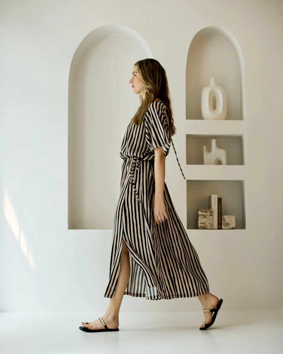 Muse Dress - Black Stripe