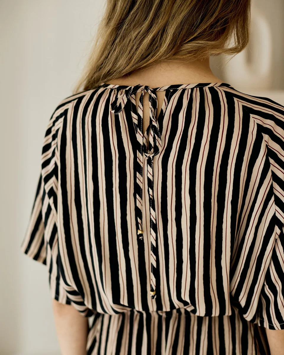 Muse Dress - Black Stripe