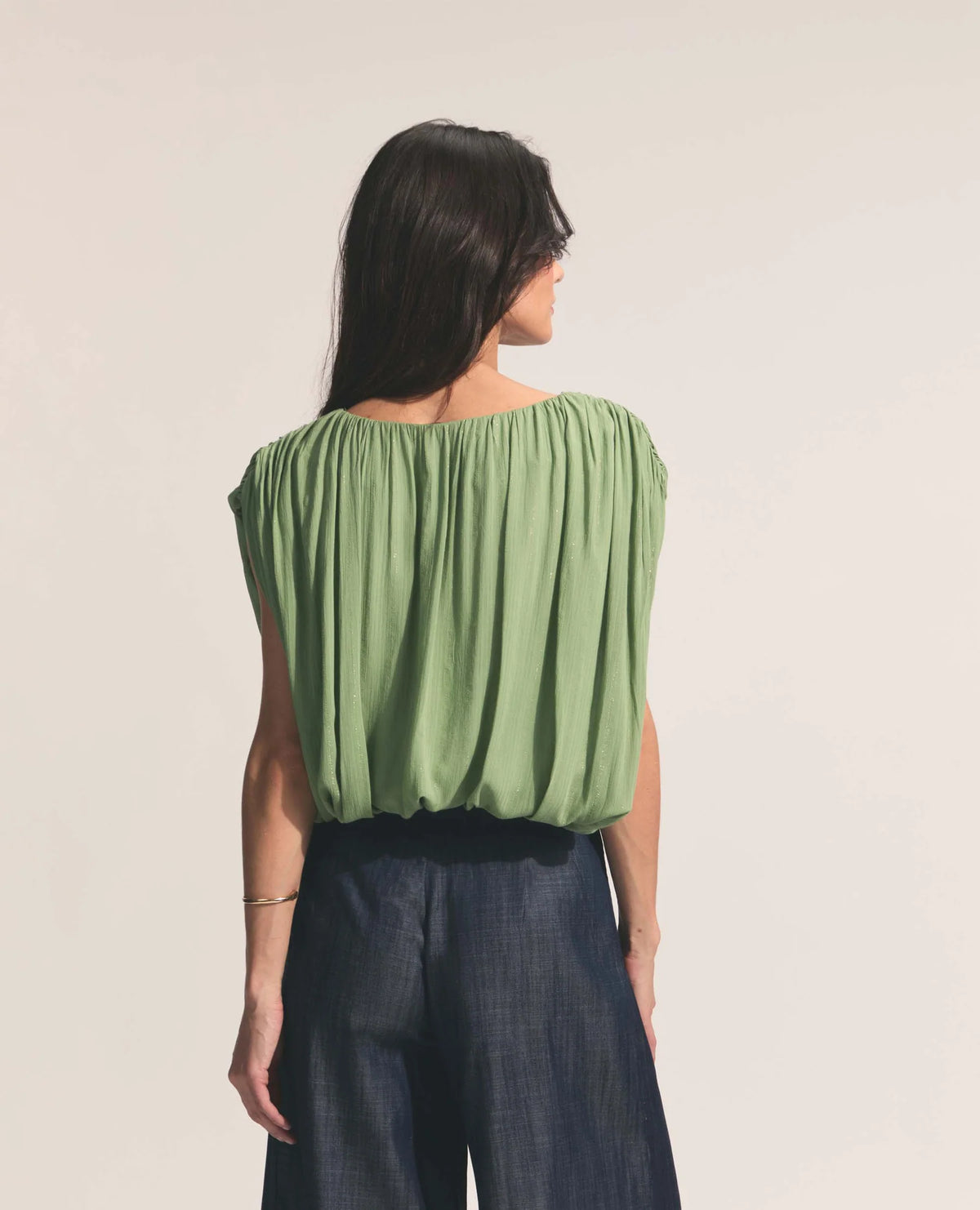 Sirocco | Blouson Top| Watercress