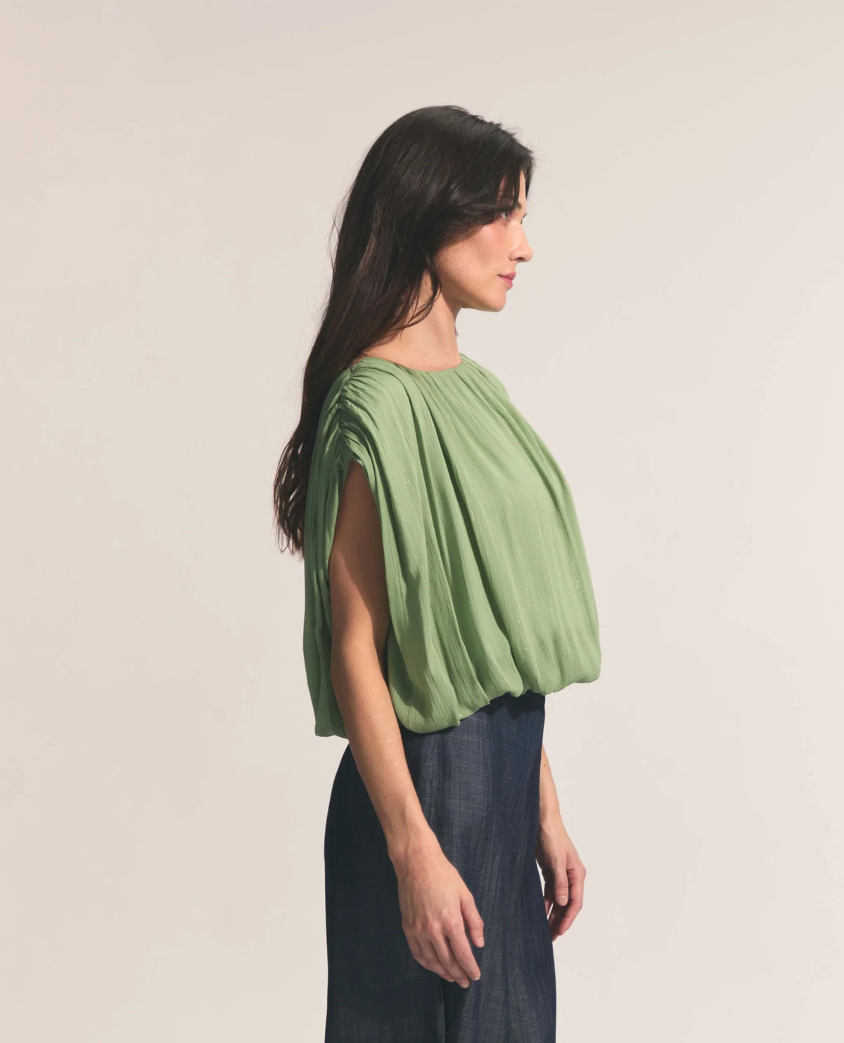 Sirocco | Blouson Top| Watercress